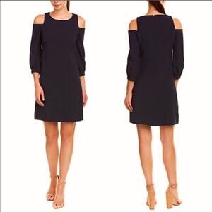 Eliza J. Black Cold Shoulder Shift Dress size 2